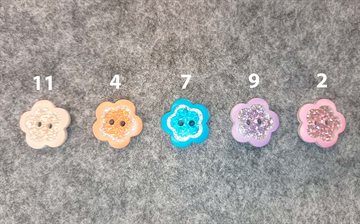 Glimmer blomster knap 18mm